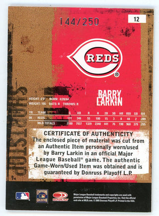 Barry Larkin 2005 Leather & Lumber Patch Relic #12