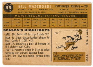 Bill Mazeroski 1960 Topps #55