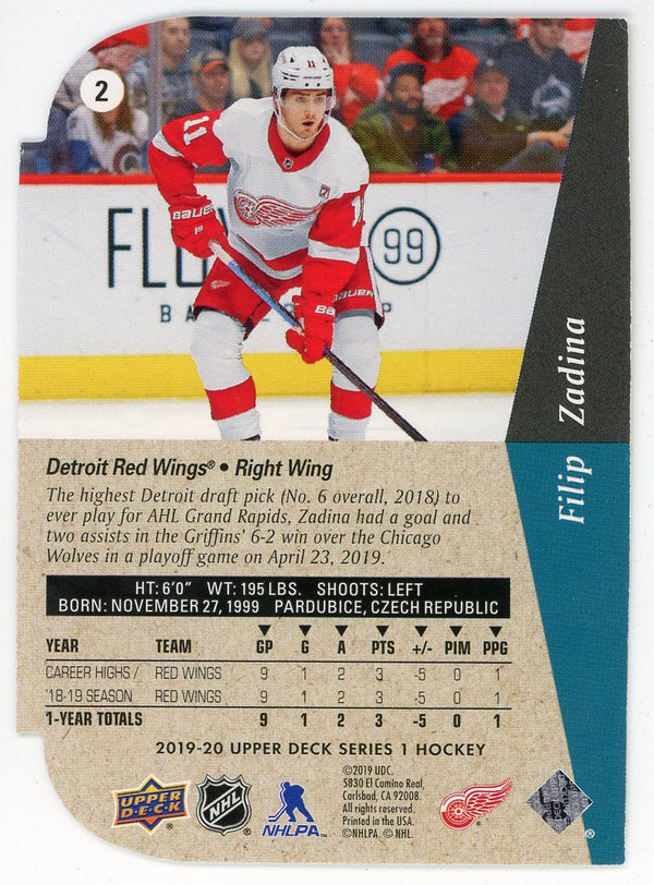 Filip Zadina 2019-20 Upper Deck Series 1 Rookie Card #2