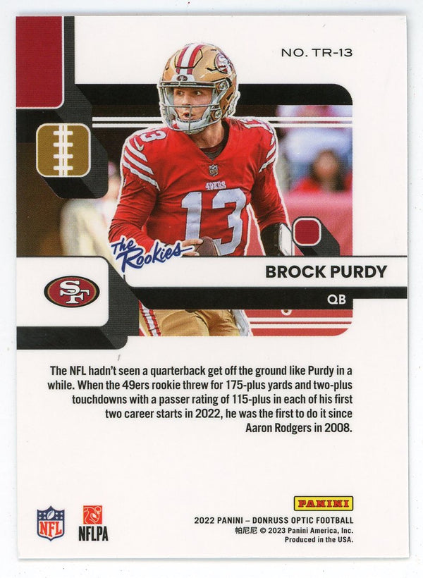 Brock Purdy 2022 Panini Donruss Optic The Rookies #TR-13