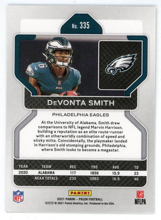 DeVonta Smith 2021 Panini Prizm Rookie Card #335