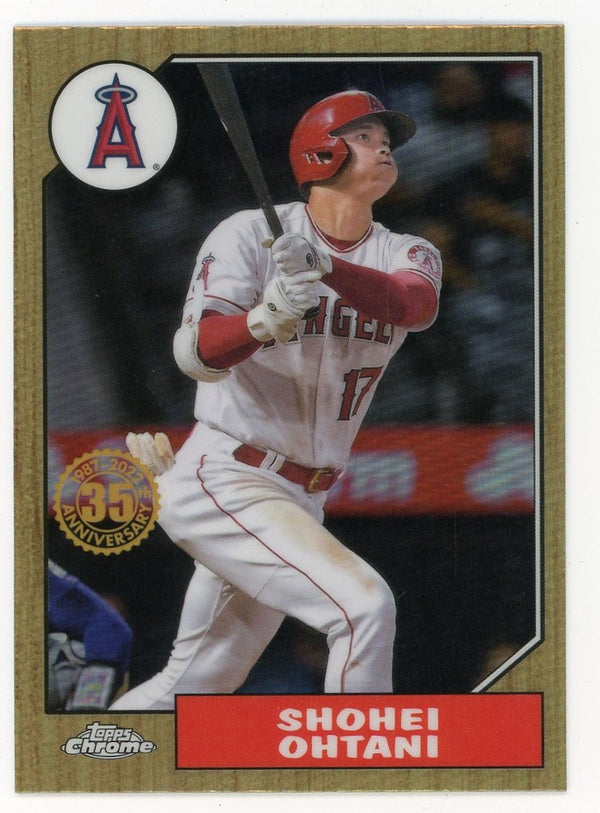 Shohei Ohtani 2022 Topps Chrome Gold 35th Anniversary #87BC-2 Card