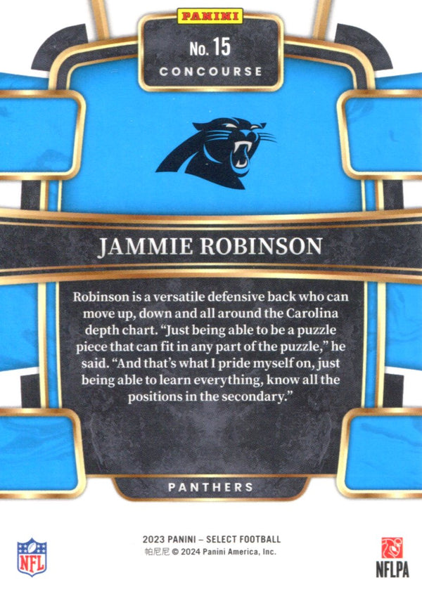 Jammie Robinson 2023 Panini Select Rookie Card #15