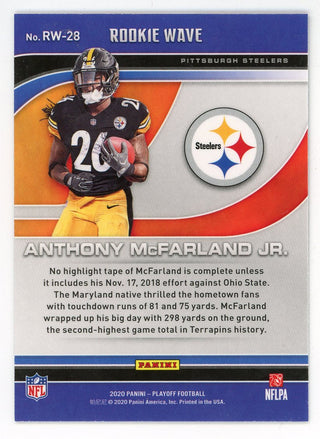 Anthony McFarland Jr. 2020 Panini Playoff Rookie Wave Rookie Card #RW-28