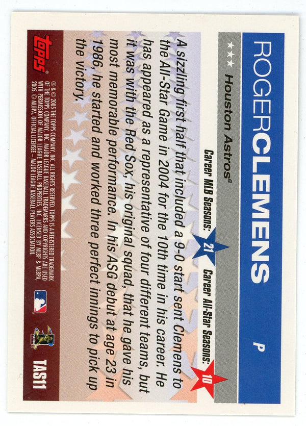 Roger Clemens 2005 Topps All-Star #TAS11