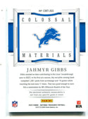 Jahmyr Gibbs 2023 Panini National Treasures Colossal Materials #CMTJGS Card/49