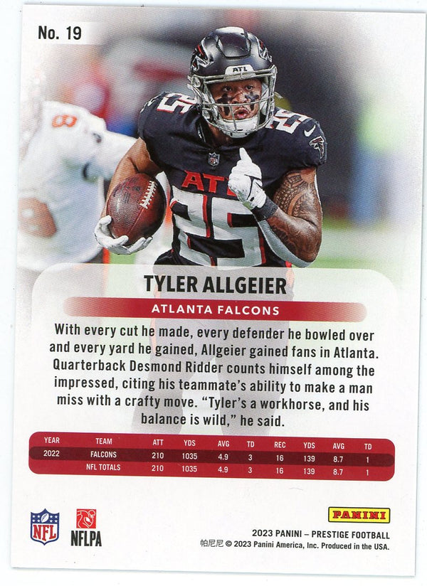 Tyler Allgeier 2023 Panini Prestige Xtra Points #19