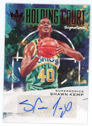 Shawn Kemp Autographed 2020-21 Panini Court Kings Autographed Holding Court #HC-SKE