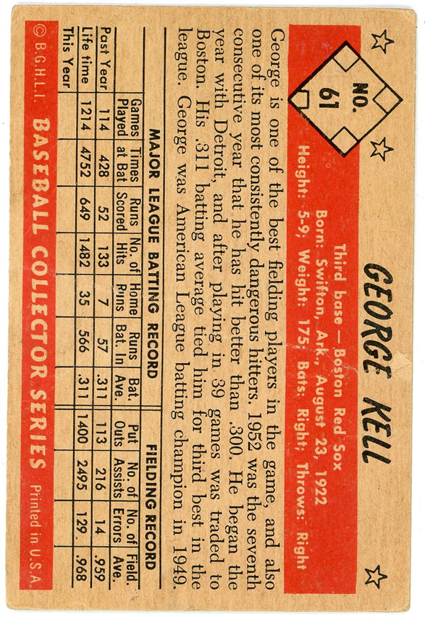 George Kell 1953 Bowman #61