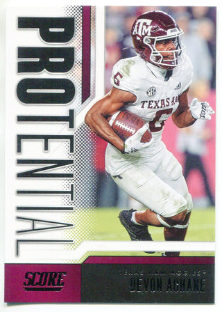 De’Von Achane 2023 Panini Score Protential Rookie Card #17