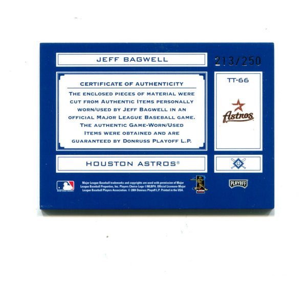 Jeff Bagwell 2004 Donruss Tools of the Trade #TT-66 213/250 Card