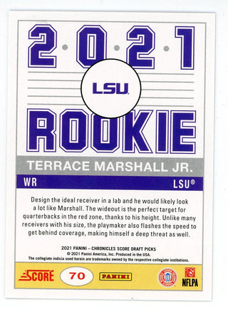 Terrace Marshall Jr. 2021 Panini Chronicles Score Draft Picks #70