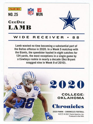 CeeDee Lamb Panini 2020 Panini Chronicles #25