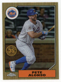 Pete Alonso 2022 Topps Chrome Gold 35th Anniversary # 87BC-10 Card