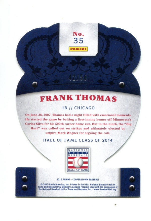 Frank Thomas 2015 Panini Crown Royale Die-Cut Purple #35 Card 42/50