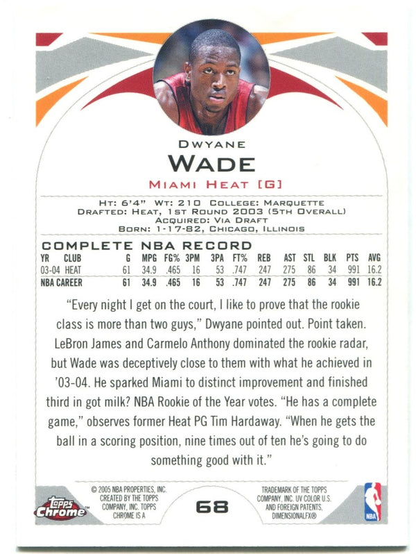 Dwyane Wade Topps Chrome 2005