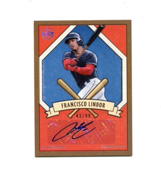 Francisco Lindor 2019 Panini Autographed #205S-FL Card