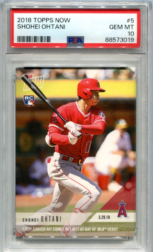 Shohei Ohtani 2018 Topps Now #5 PSA 10 Card