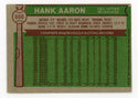 Hank Aaron 1976 Topps Card #550