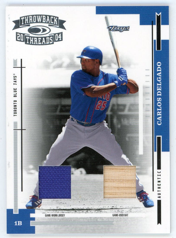 Carlos Delgado 2004 Donruss Throwback Threads Bat/Patch Relic #194