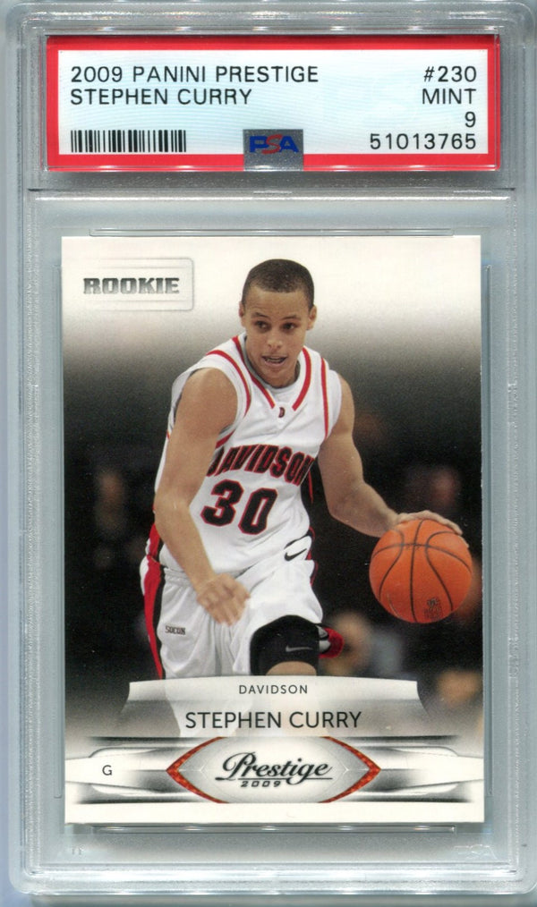 Steph Curry 2009 Panini Prestige #230 PSA Mint 9 Card