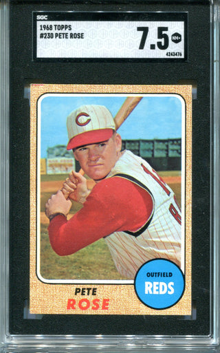 Pete Rose 1968 Topps #230 SGC 7.5 Card