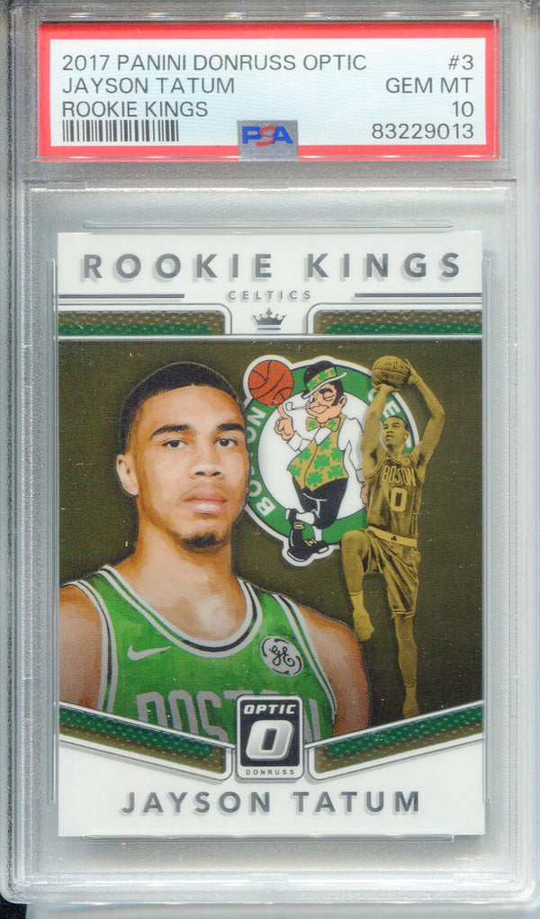 Jayson Tatum 2017 Panini Donruss Optic Rookie Kings Card #3 (PSA 10)