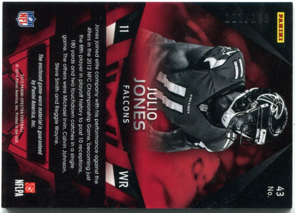 Julio Jones 2013 Panini Spectra Jersey Card #43 112/199