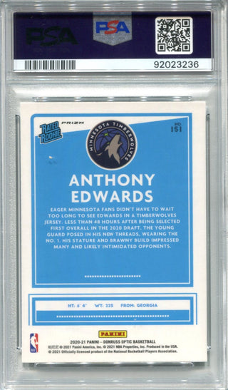 Anthony Edwards Panini Donruss Optic Fanatics Box Set #151 PSA 10 Card