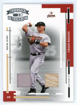 Craig Biggio 2004 Donruss Throwback Threads Bat/Patch Relic #82