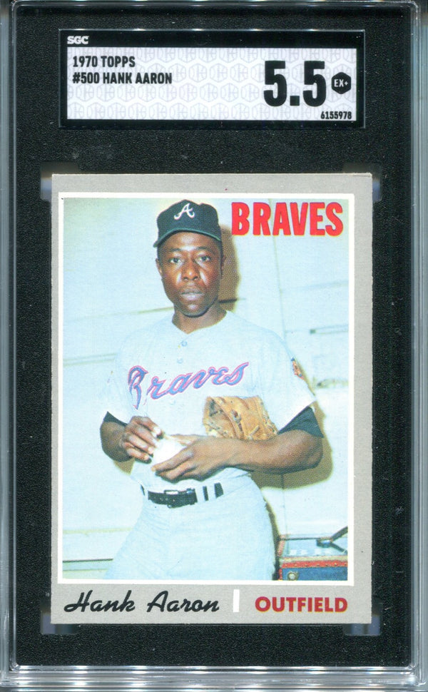 Hank Aaron 1970 Topps #500 SGC 5.5 Card