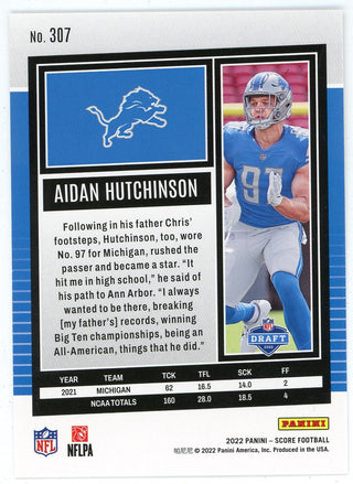 Aidan Hutchinson 2022 Panini Chronicles Score #307