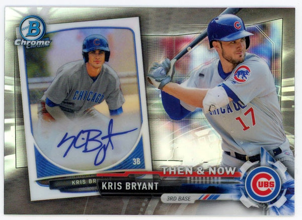 Kris Bryant 2017 Topps Bowman Chrome Then & Now #BTN-1 Card