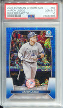 Aaron Judge 2023 Bowman Chrome Mega Box Blue Refractor #59 (PSA 10)