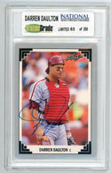 Darren Daulton 1991 Leaf Autographed #192