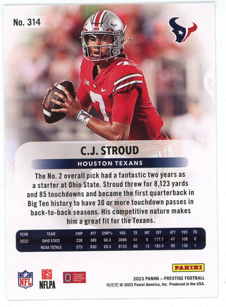 CJ Stroud 2023 Panini Prestige RC #314