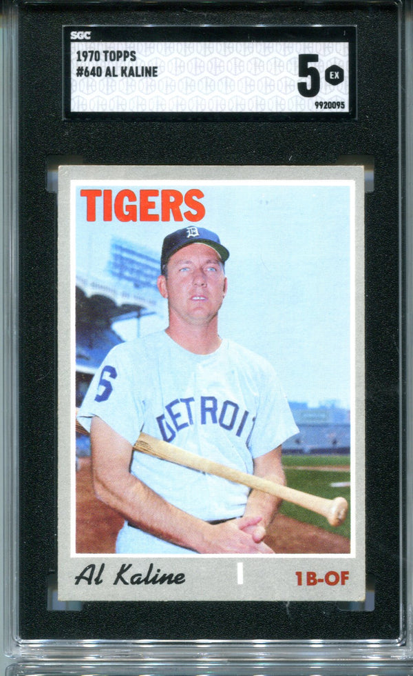 Al Kaline 1970 Topps #640 SGC 5 Card