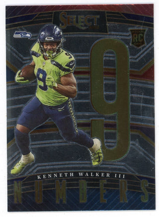 Kenneth Walker III 2022 Panini Select Numbers Rookie Card #SN-23