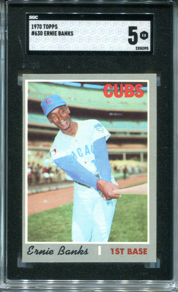 Ernie Banks 1970 Topps #630 SGC 5 Card