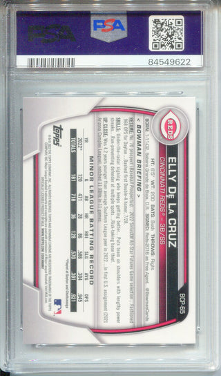 Elly De La Cruz 2022 Topps Bowman Chrome Mega Box Mojo Card #65 (PSA 9)