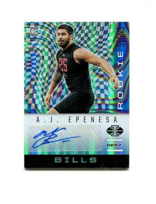 A.J. Epenesa 2020 Panini Rookie Autographed #RS17 083/199 Card