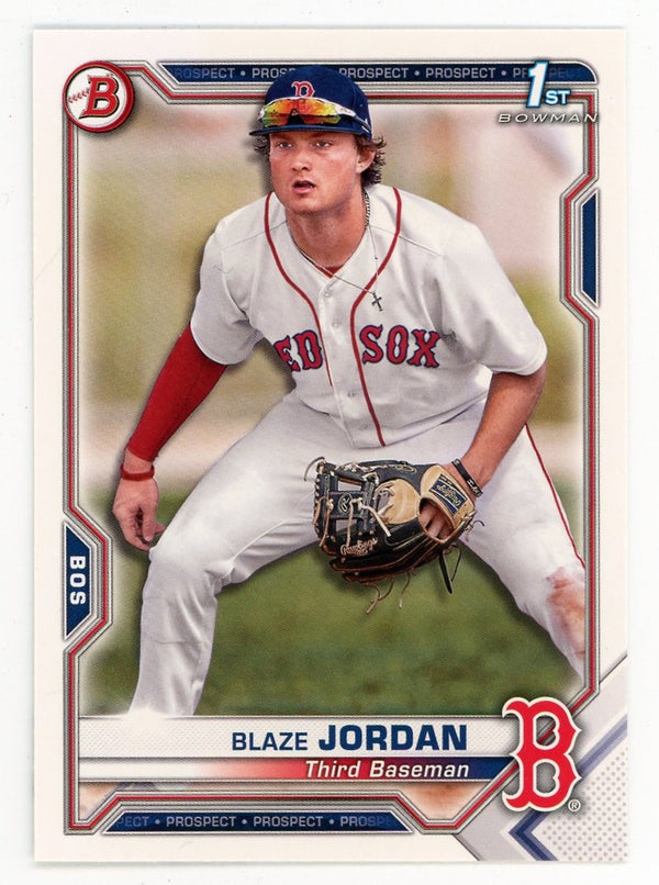 Blaze Jordan 2021 Topps 1st Bowman BP-71 Card