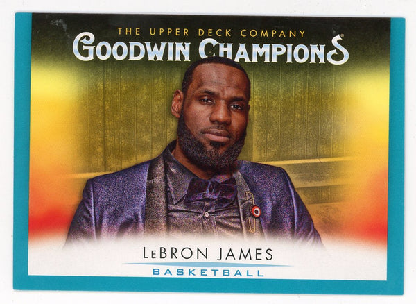 LeBron James Blue 2021 Upper Deck Goodwin Champions #100