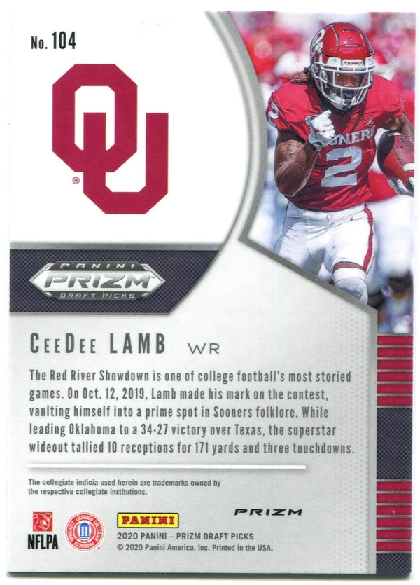 CeeDee Lamb 2020 Panini Prizm Draft Picks Rookie Card