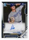 Austin Cox 2021 Topps Bowmans Chrome Autograph Issue #CPA-AC Card