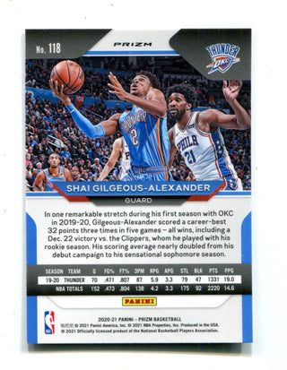 Shai Gilgeous-Alexander 2020-21 Panini Prizm Red Wave #118 Card