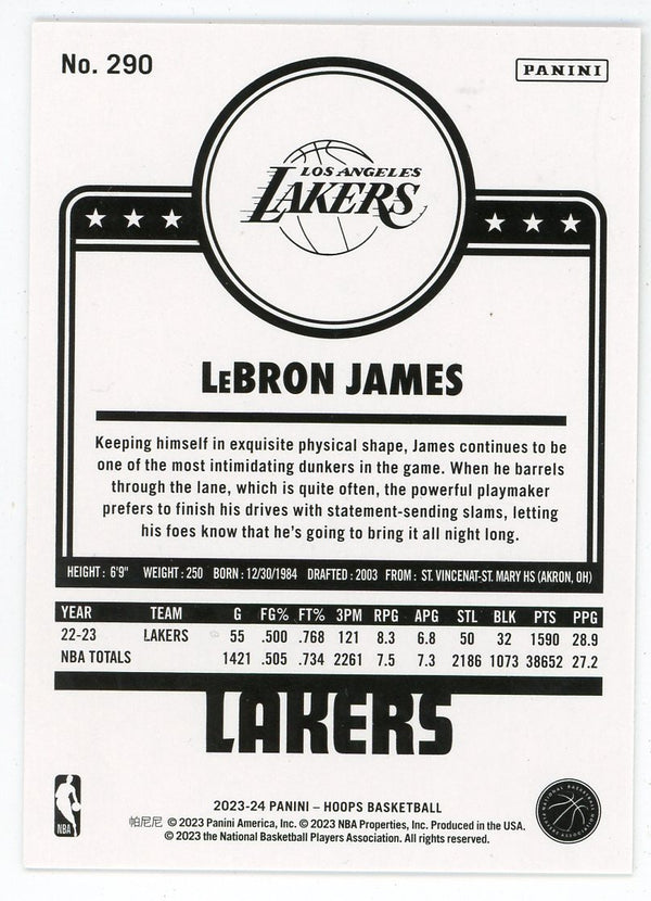 LeBron James 2023-24 Panini Hoops #290