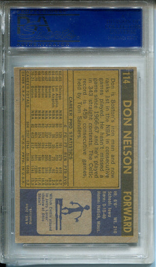 Don Nelson Autographed 1971 Topps Card #114 (PSA 6)