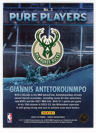 Giannis Antetokounmpo 2023-24 Panini Hoops Pure Players #3