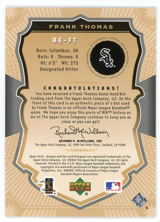 Frank Thomas 2004 Upper Deck Etchings Bat Relic #BE-FT